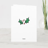 カスタム中スキントーンベビーの初めてのクリスマス シーズンカード (裏面)