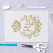 カスタム中世王室の金ゴールド王冠とリース 薄葉紙 (クラフト)