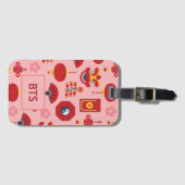 カスタム中国の年アイコムピンク ラゲッジタグ (正面横)