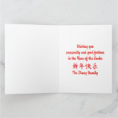 カスタム中国の蛇パーティー赤金ゴールド カード (内部)