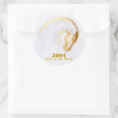 カスタム中国の馬年〔占星術の〕十二宮図誕生日シール ラウンドシール (バッグ)