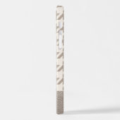 カスタム中性アイボリートープ千鳥格子のパターン iPhoneケース (左側面)