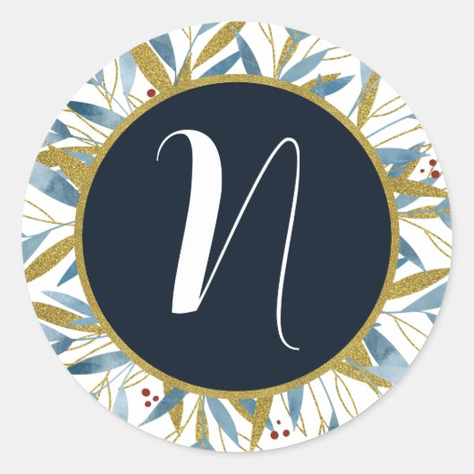 カスタム丸い黄金の枝の枠 ラウンドシール (正面)