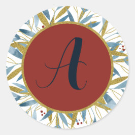 カスタム丸い黄金の枝の枠 ラウンドシール