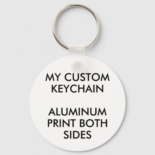 カスタム丸アルミパーソナライズされたニウム写真キーチェーン キーホルダー (正面)