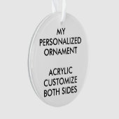 カスタム丸パーソナライズされたアクリル系フォトオーナメント オーナメント (正面)
