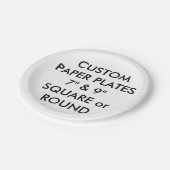 カスタム丸パーソナライズされた紙プレート- 7インチスモール ペーパープレート (アングル)