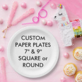 カスタム丸パーソナライズされた紙プレート- 9"大 ペーパープレート (パーティー)