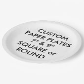 カスタム丸パーソナライズされた紙プレート- 9"大 ペーパープレート (アングル)