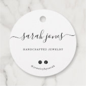 カスタム丸白書道台本つるラベル フェイバータグ (裏面)