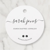 カスタム丸白書道台本つるラベル フェイバータグ (正面)