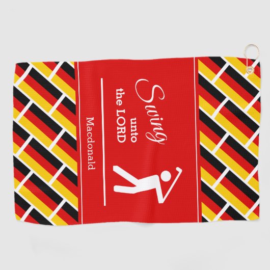 カスタム主へのキリスト教の揺れ ゴルフタオル (横)