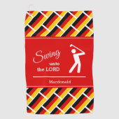 カスタム主へのキリスト教の揺れ ゴルフタオル (正面)