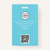 カスタム乗員QRコードイベントブルーバッジ バッジ (裏面)