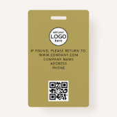カスタム乗員QRコードイベント金ゴールドバッジ バッジ (裏面)