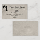 カスタム乗馬トレイル乗馬 名刺 (正面/裏面)