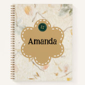 カスタム乾かわいらしフローラ背縁ど面 ノートブック (正面)