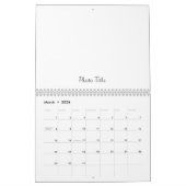 カスタム予定表の写真と文字の追加 カレンダー (3月 2026)