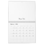 カスタム予定表の写真と文字の追加 カレンダー (2月 2026)