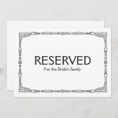 カスタム予約されたアールデコスタイルの結婚符号 (正面/裏面)