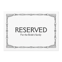 カスタム予約されたアールデコスタイルの結婚符号