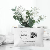 カスタム事業会社ロゴQRコードミニマリスト アクセサリーポーチ