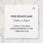 カスタム事業名とロゴブランド フェイバータグ (裏面)