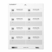 カスタム事業名とロゴメール ラベル (フルシート)