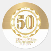 カスタム五十回記念誕生日等 ラウンドシール (正面)