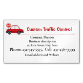 カスタム交通管制フラグ個人請負業者Busi マグネット名刺 (正面)