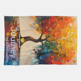 カスタム人生は目的地ではない旅 キッチンタオル