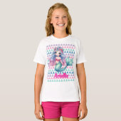 カスタム人魚パターンネーム Tシャツ (正面フル)