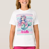 カスタム人魚パターンネーム Tシャツ (正面)