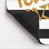 カスタム今日の驚くべき黒と金ゴールド マウスパッド (コーナー)