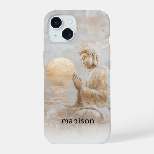 カスタム仏 iPhone 15ケース (裏面)