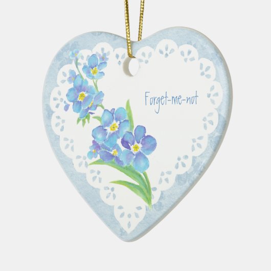カスタム付忘れ名-me-not Waterカラー花 セラミックオーナメント (左)