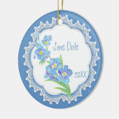 カスタム付忘れ名-me-not Waterカラー花 セラミックオーナメント (左)