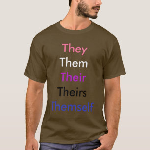 カスタム代名詞 ジェンダー・フルーイド Tシャツ
