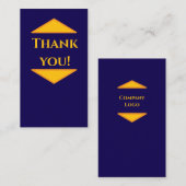 カスタム企業のサンキューカード – ロゴの追加 ノートカード (正面/裏面)