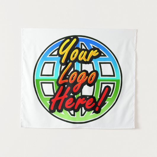 カスタム企業のビジネスロゴの壁のバぶら下がったナー タペストリー (正面(横))