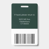 カスタム企業のプロフェッショナル社員の写真ID バッジ (Back)