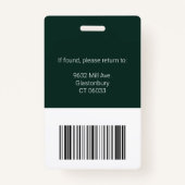 カスタム企業のプロフェッショナル社員の写真ID バッジ (裏面)