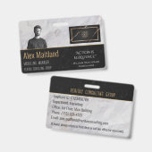 カスタム企業のロゴのセキュリティID エレガント Marble バッジ (正面＆裏面)