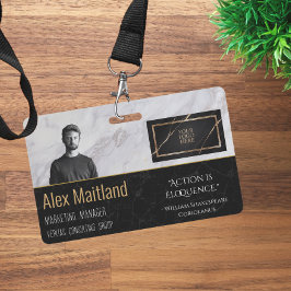 カスタム企業のロゴのセキュリティID エレガント Marble バッジ