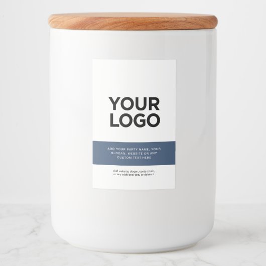 カスタム企業のロゴ文字プロフェッショナル フードラベル (正面)