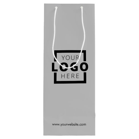 カスタム企業のロゴ・ビジネス・プロモーション・グレー ワインギフトバッグ (裏面)