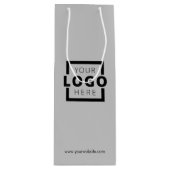 カスタム企業のロゴ・ビジネス・プロモーション・グレー ワインギフトバッグ (正面)