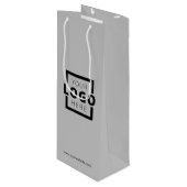 カスタム企業のロゴ・ビジネス・プロモーション・グレー ワインギフトバッグ (正面アングル)