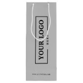 カスタム企業のロゴ・ビジネス・プロモーション・グレー ワインギフトバッグ (裏面)