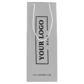 カスタム企業のロゴ・ビジネス・プロモーション・グレー ワインギフトバッグ (正面)